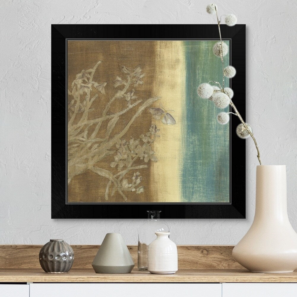 "Antique Ivory III" Black Framed Print