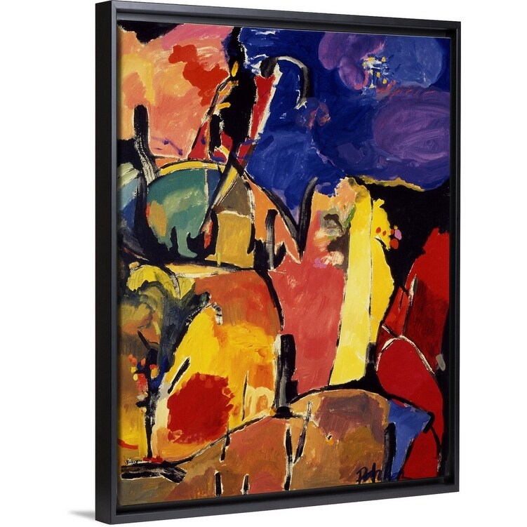 "Arles" Black Float Frame Canvas Art