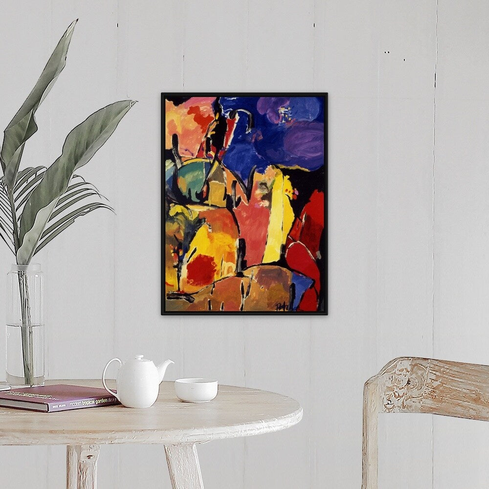 "Arles" Black Float Frame Canvas Art
