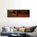 "Autumn Leaves Perthshire Scotland " Black Float Frame Canvas Art