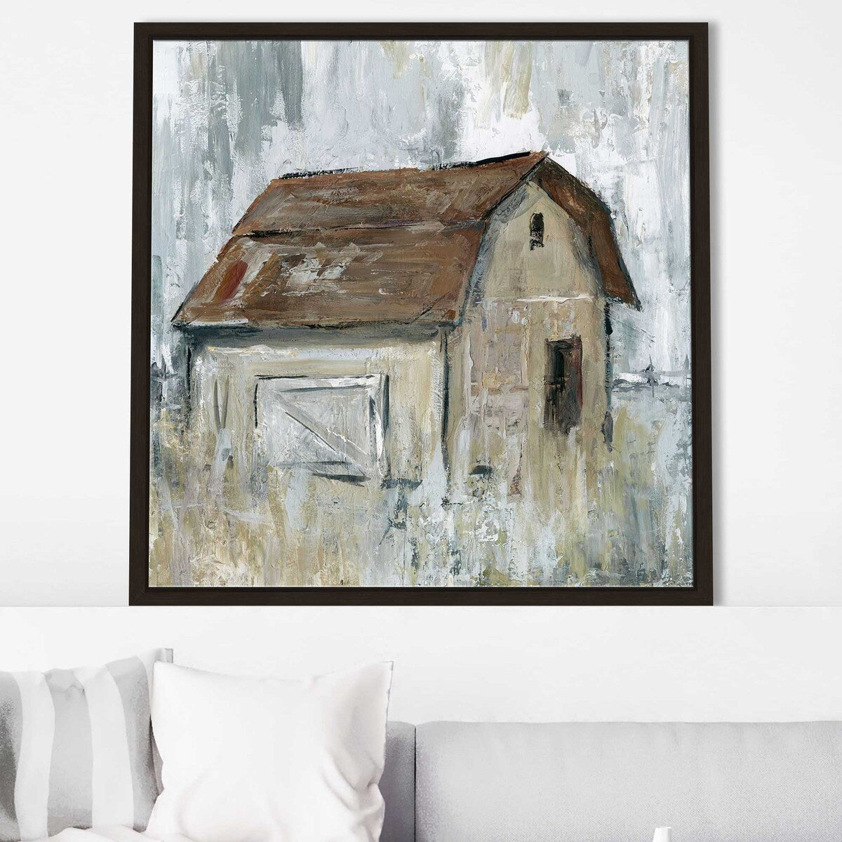 "Barn At Dusk" by Carol Robinson Print on Floating Canvas