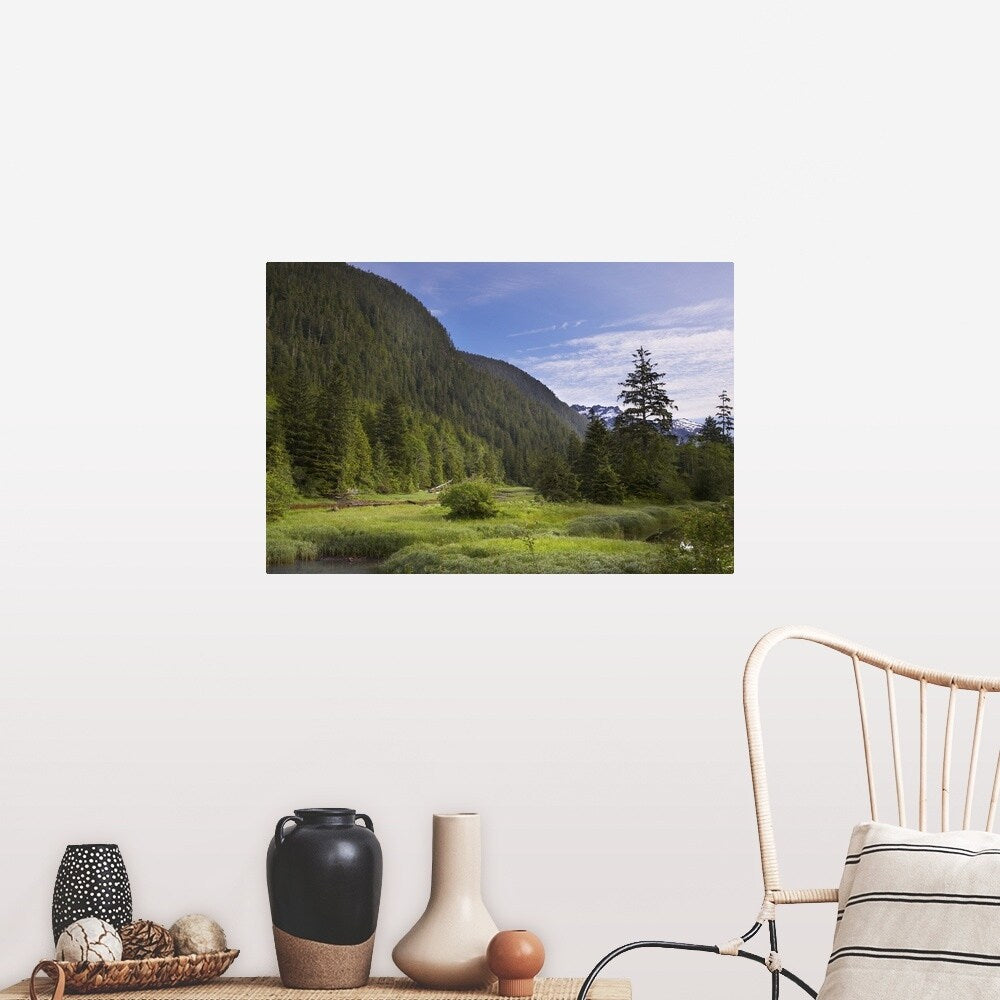 "Bedwell sound mountains and forest, Columbia" Poster Print - Multi