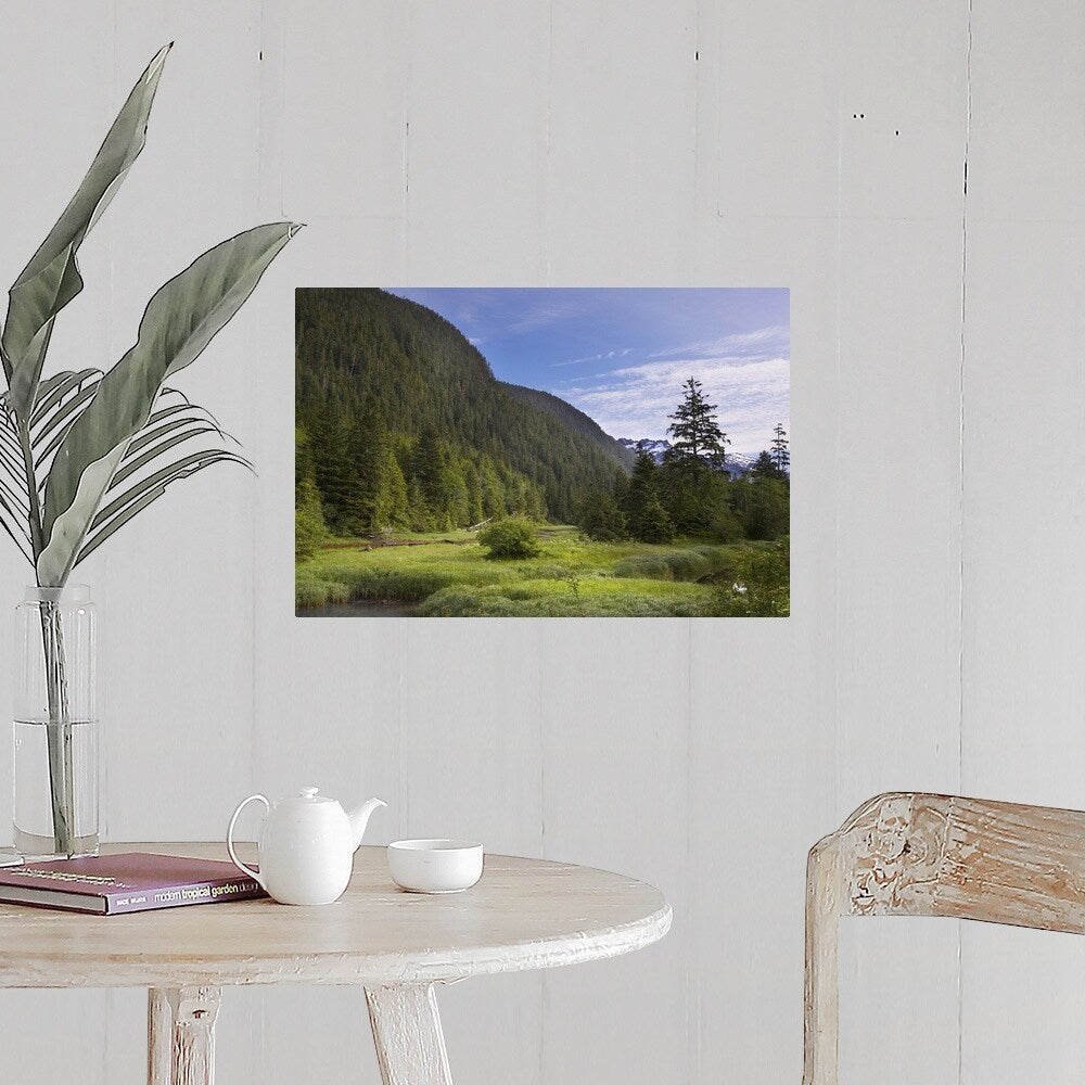 "Bedwell sound mountains and forest, Columbia" Poster Print - Multi