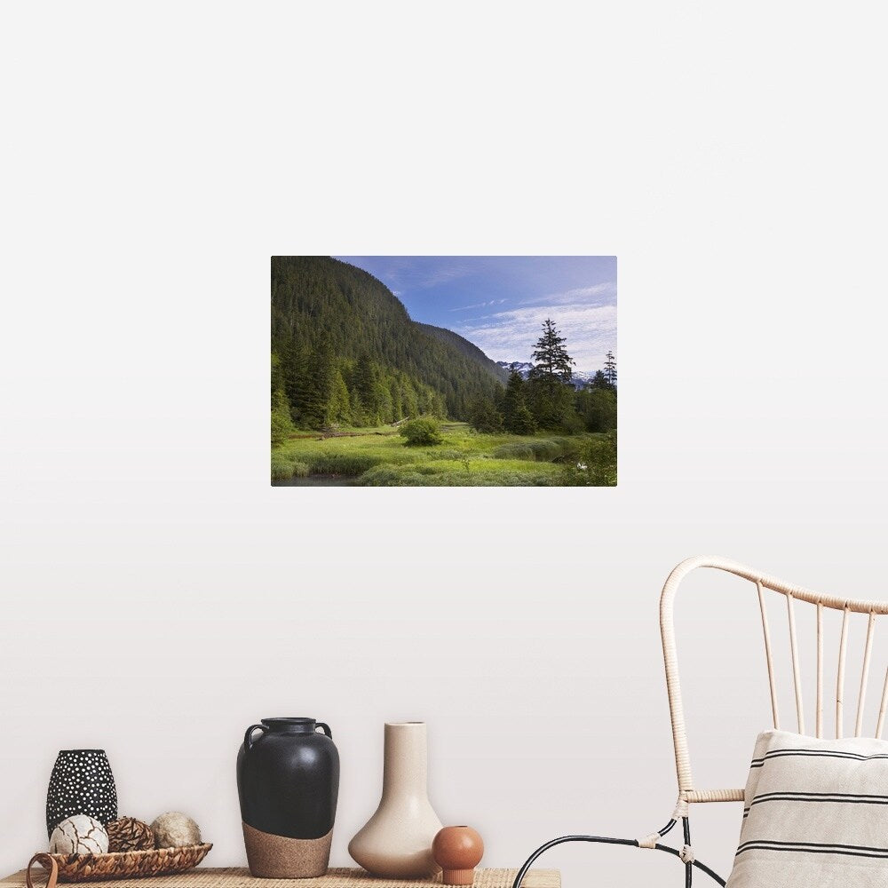 "Bedwell sound mountains and forest, Columbia" Poster Print - Multi