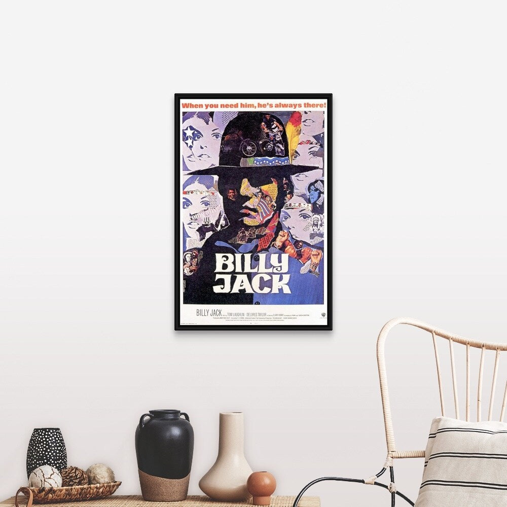 "Billy Jack (1971)" Black Float Frame Canvas Art
