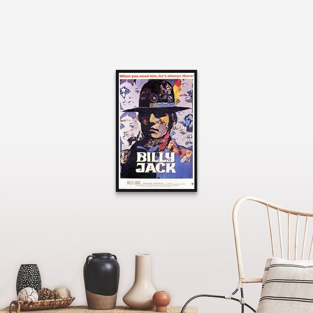 "Billy Jack (1971)" Black Float Frame Canvas Art