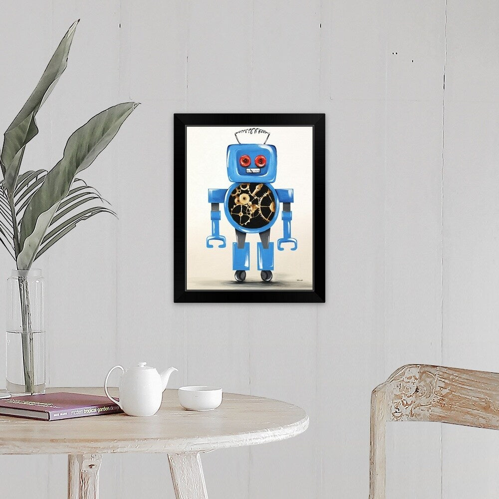 "Bionic Buddy II" Black Framed Print