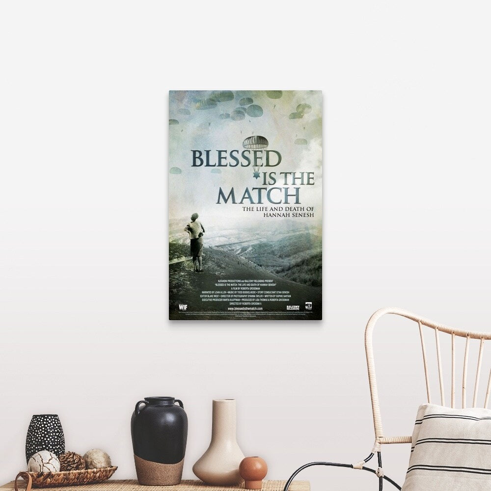 "Blessed Is the Match The Life and Death of Hannah Senesh - Movie Poster" Canvas Wall Art