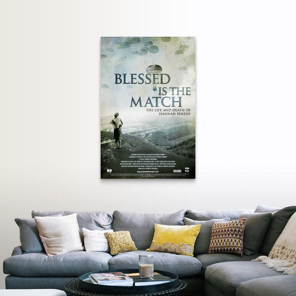 "Blessed Is the Match The Life and Death of Hannah Senesh - Movie Poster" Canvas Wall Art