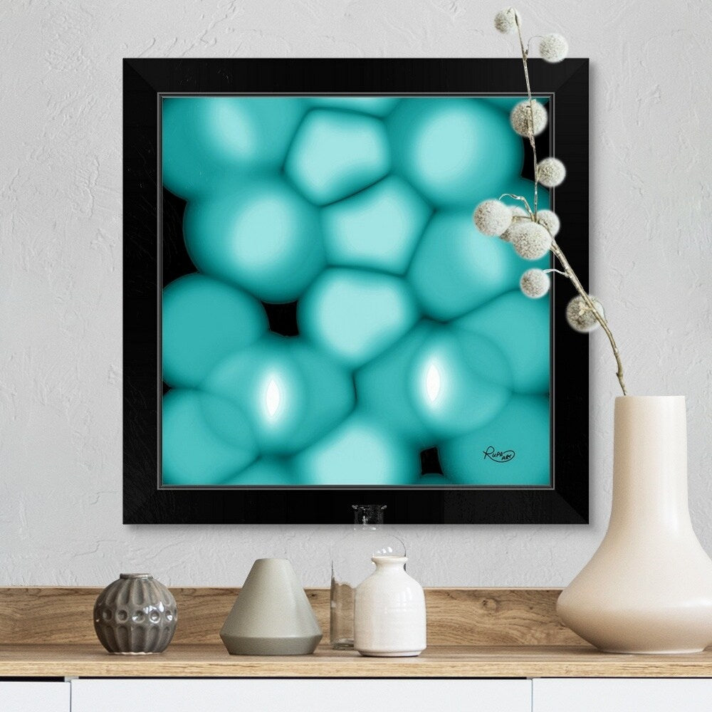 "Blue Kernels" Black Framed Print