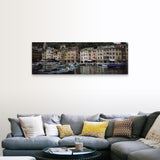 "Boats moored at the harbor, Italian Riviera, Portofino, Italy" Canvas Wall Art