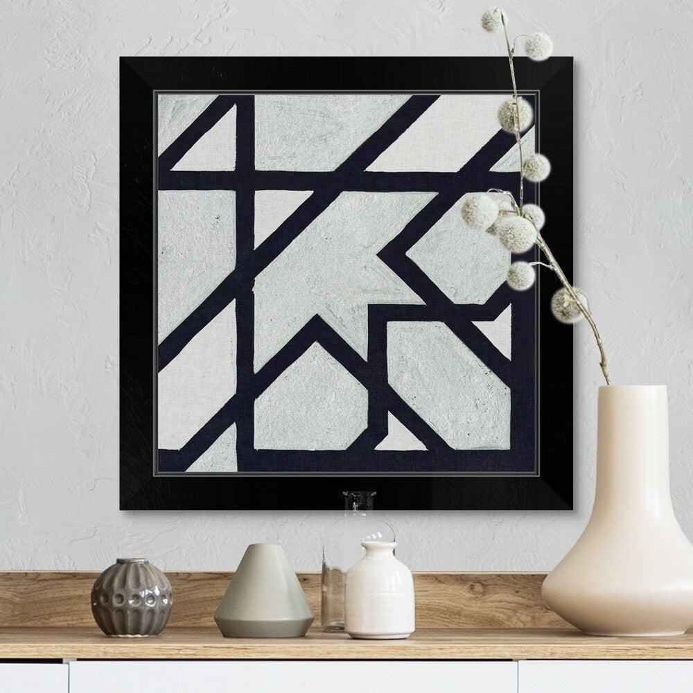 "Broken Square I" Black Framed Print