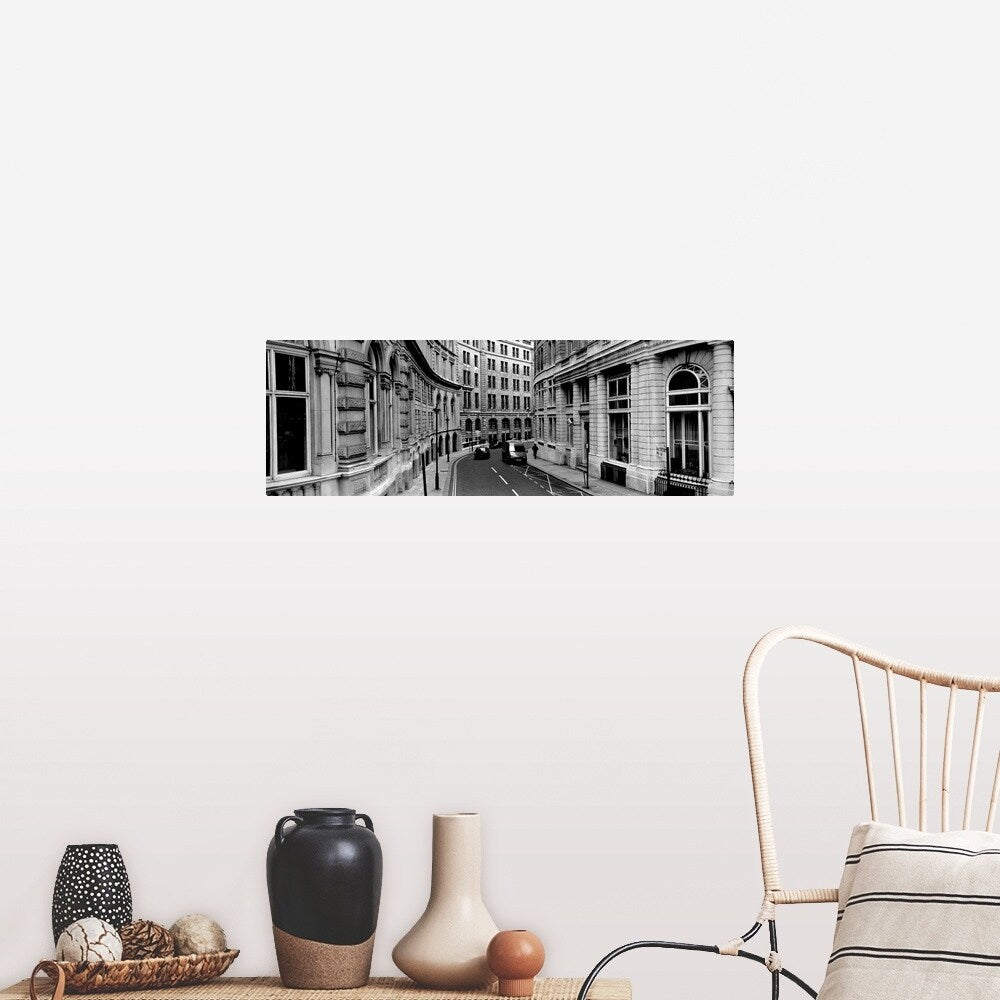 "Buildings along a road, London, England" Poster Print - Multi