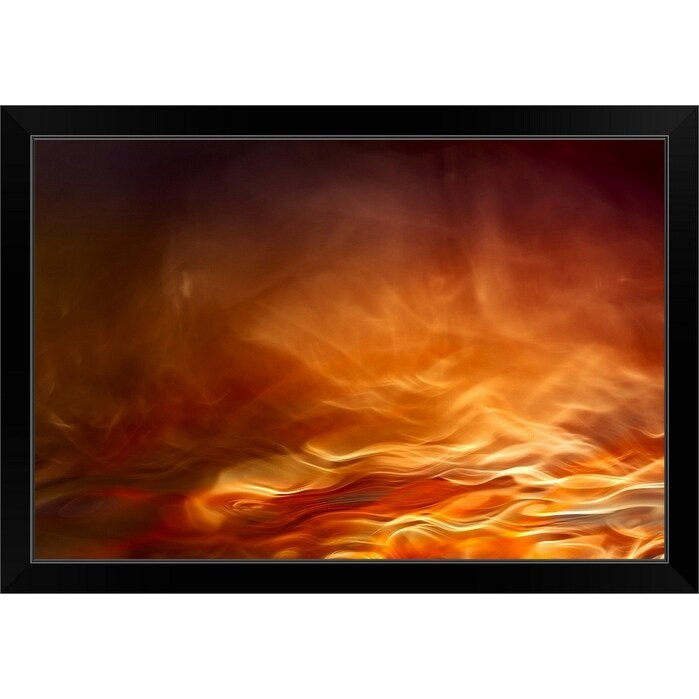 "Burning water" Black Framed Print