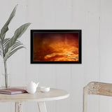 "Burning water" Black Framed Print