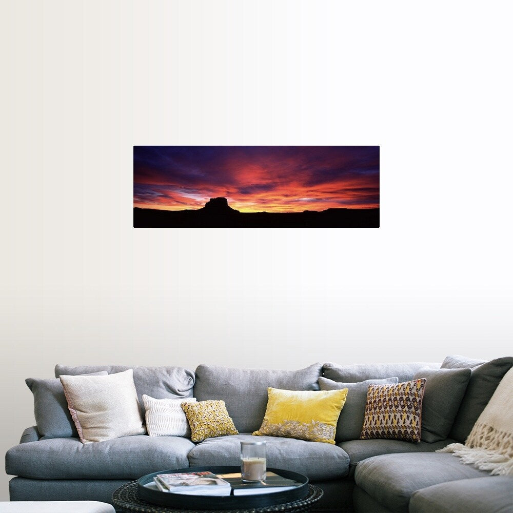 "Buttes at sunset, Chaco Culture National Historic Park, New Mexico" Poster Print - Multi