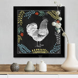 "Chalkboard Farmhouse Collection F" Black Framed Print