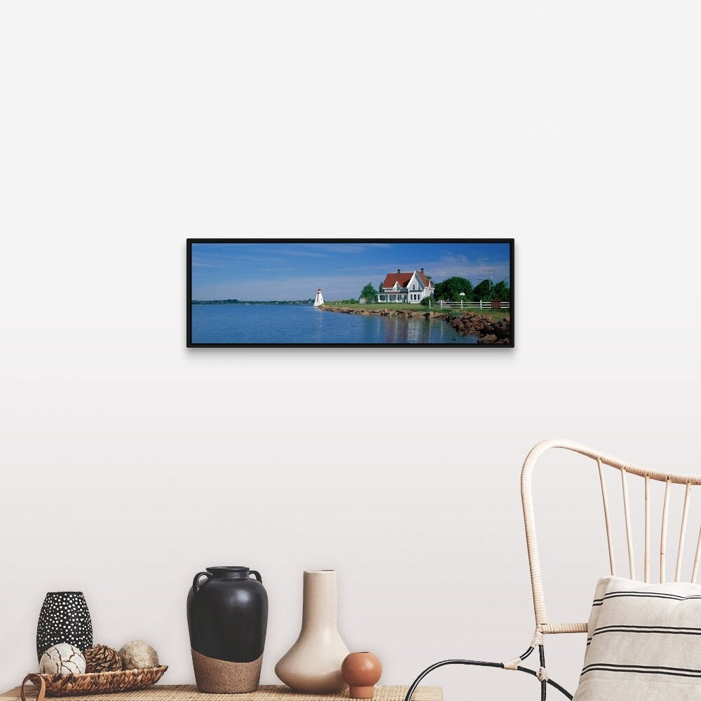 "Charlottetown, Prince Edward Island, Canada" Black Float Frame Canvas Art