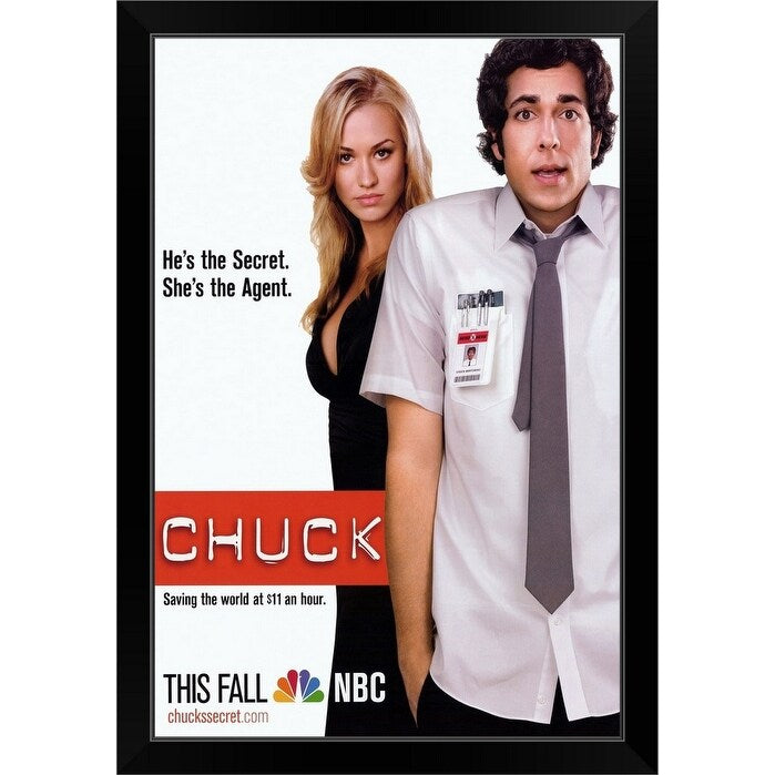 "Chuck (TV) (2008)" Black Framed Print