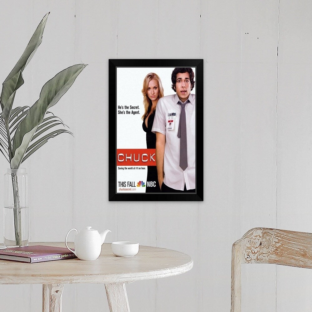 "Chuck (TV) (2008)" Black Framed Print