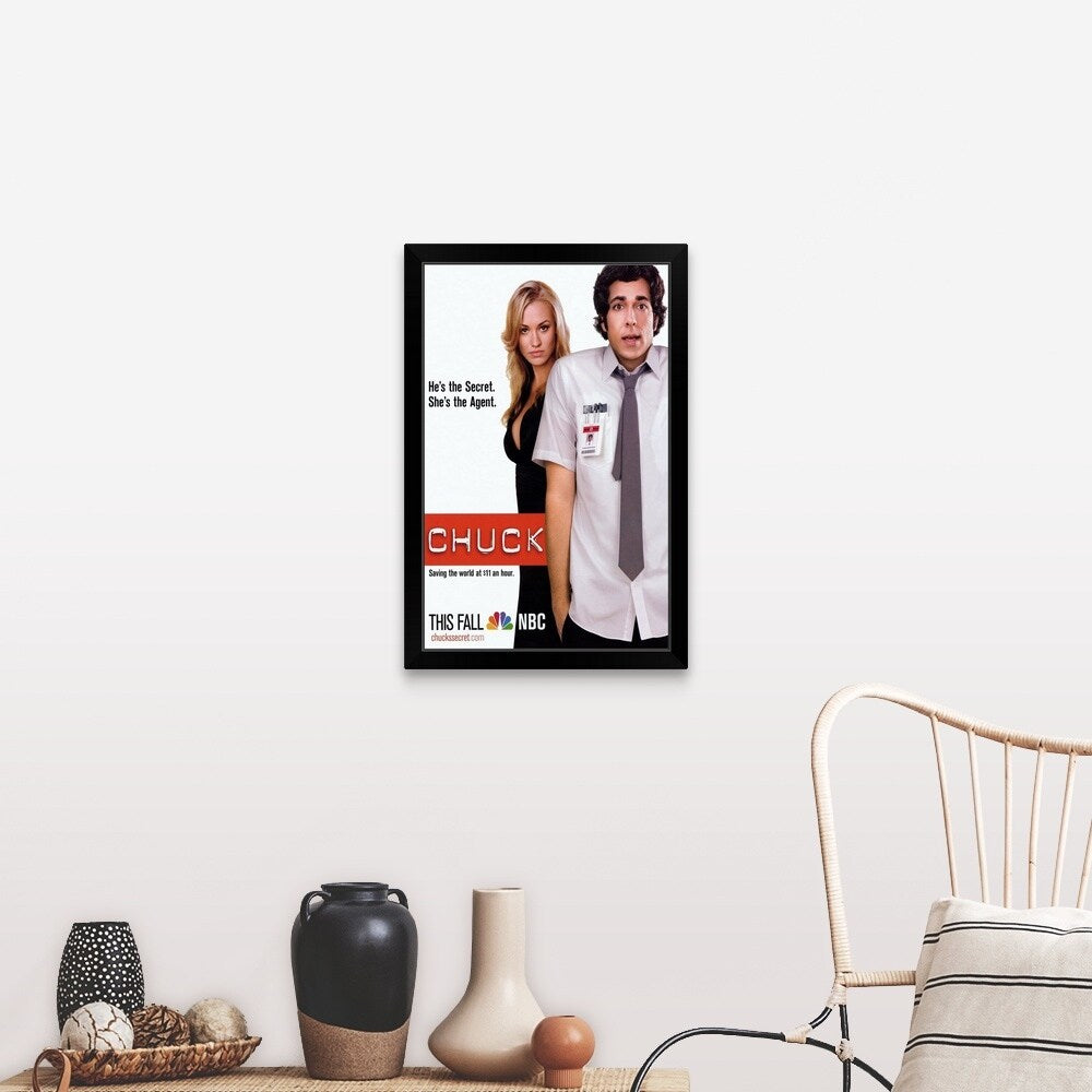 "Chuck (TV) (2008)" Black Framed Print