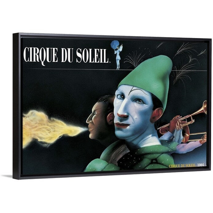 "Cirque du Soleil (1984)" Black Float Frame Canvas Art