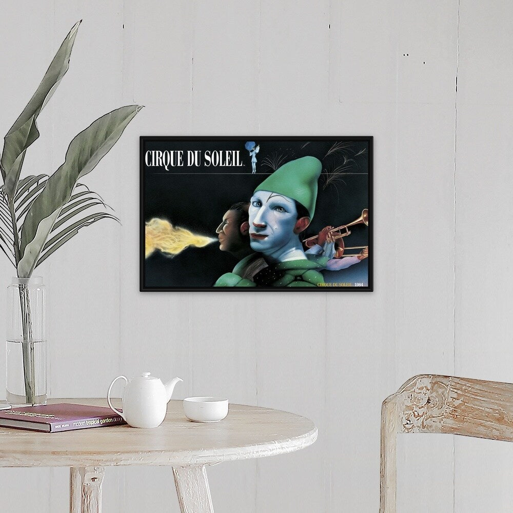 "Cirque du Soleil (1984)" Black Float Frame Canvas Art