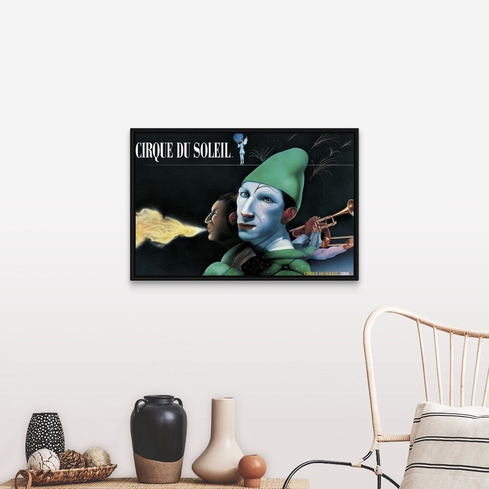 "Cirque du Soleil (1984)" Black Float Frame Canvas Art