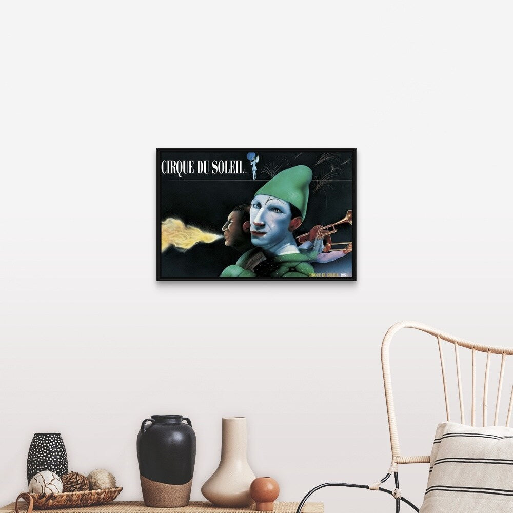 "Cirque du Soleil (1984)" Black Float Frame Canvas Art