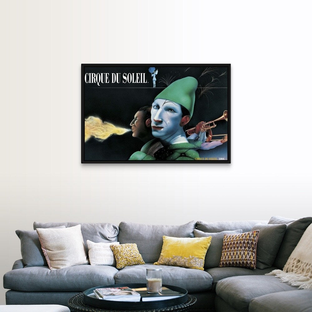 "Cirque du Soleil (1984)" Black Float Frame Canvas Art