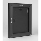 "Climbing equipment on black background" Black Float Frame Canvas Art