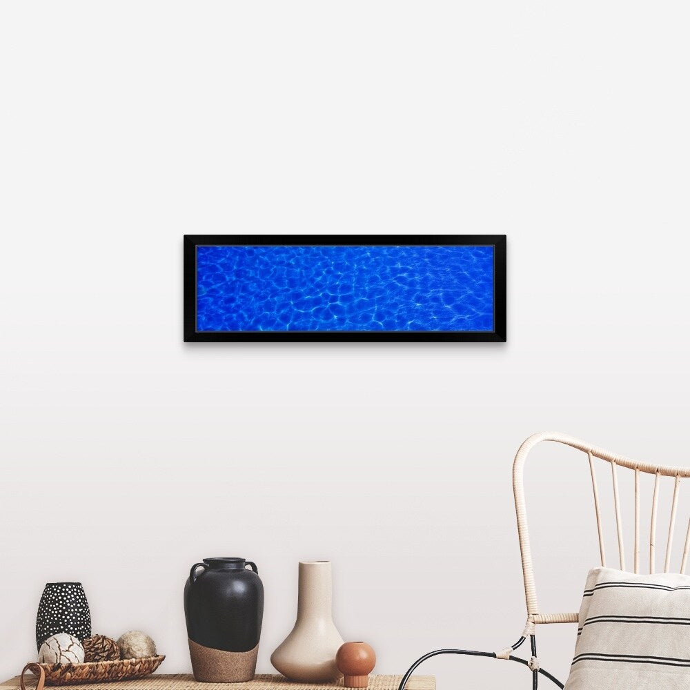 "Close-up of water ripples" Black Framed Print
