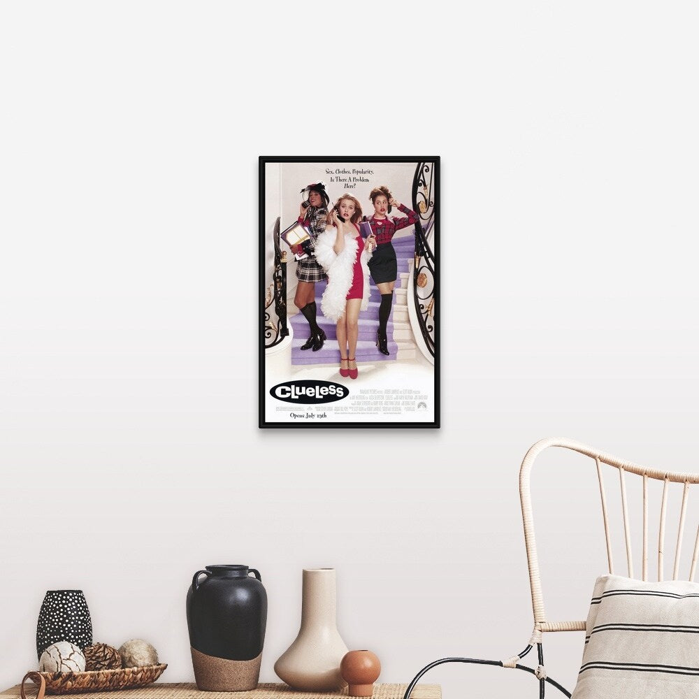 "Clueless (1995)" Black Float Frame Canvas Art