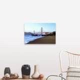 "Coastline of California with Golden Gate Bridge" Canvas Wall Art