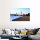 "Coastline of California with Golden Gate Bridge" Canvas Wall Art