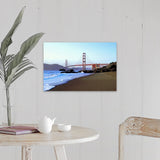 "Coastline of California with Golden Gate Bridge" Canvas Wall Art