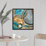 "Congestion" Black Float Frame Canvas Art