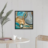 "Congestion" Black Float Frame Canvas Art
