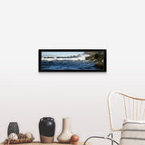 "Crashing Waves Lone Ranch Beach OR" Black Framed Print