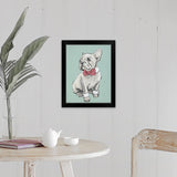 "Dapper Dogs II" Black Framed Print