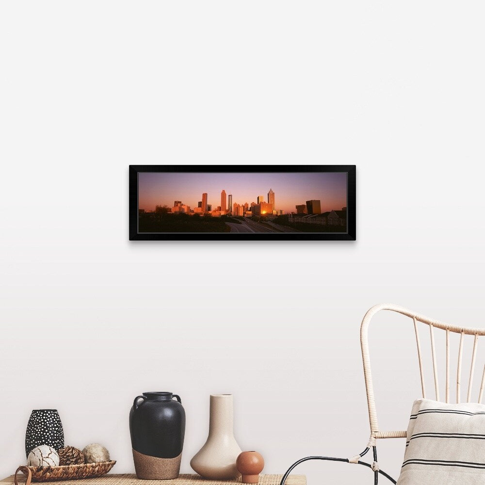 "Dawn Atlanta GA" Black Framed Print