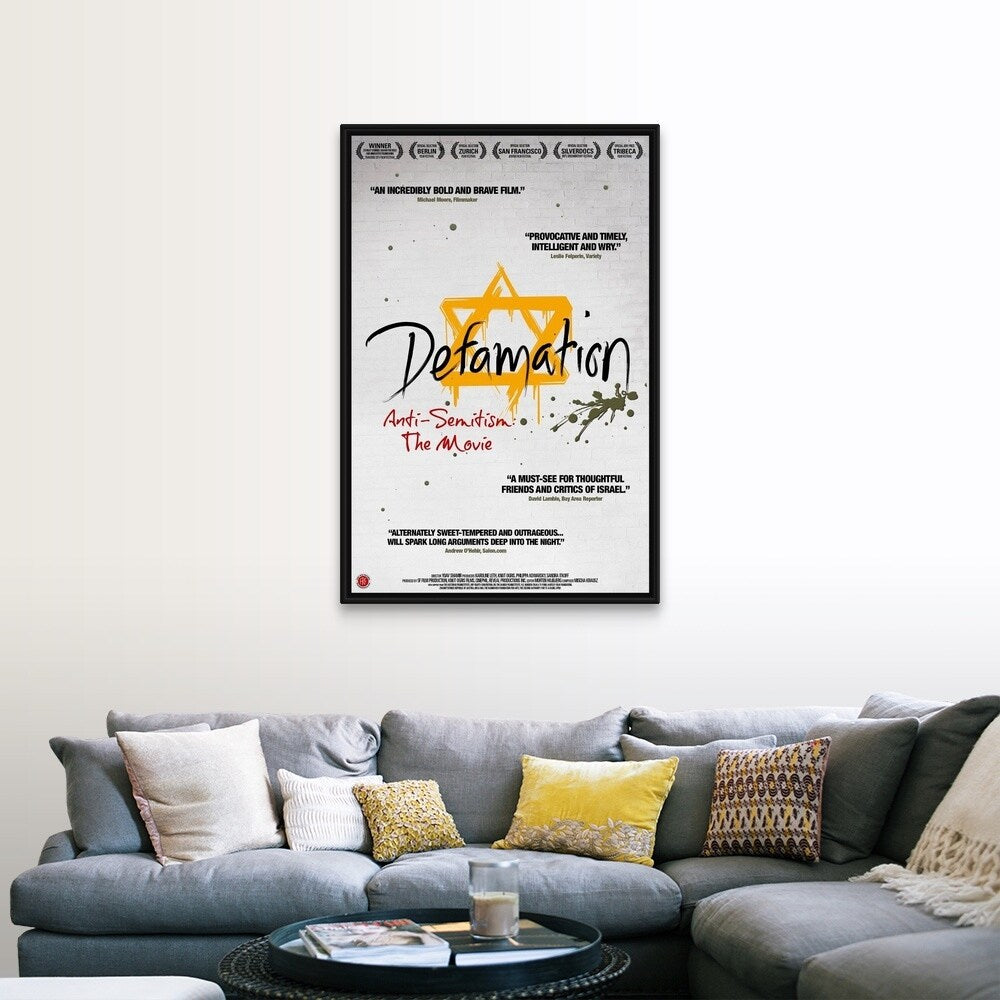"Defamation - Movie Poster" Black Float Frame Canvas Art
