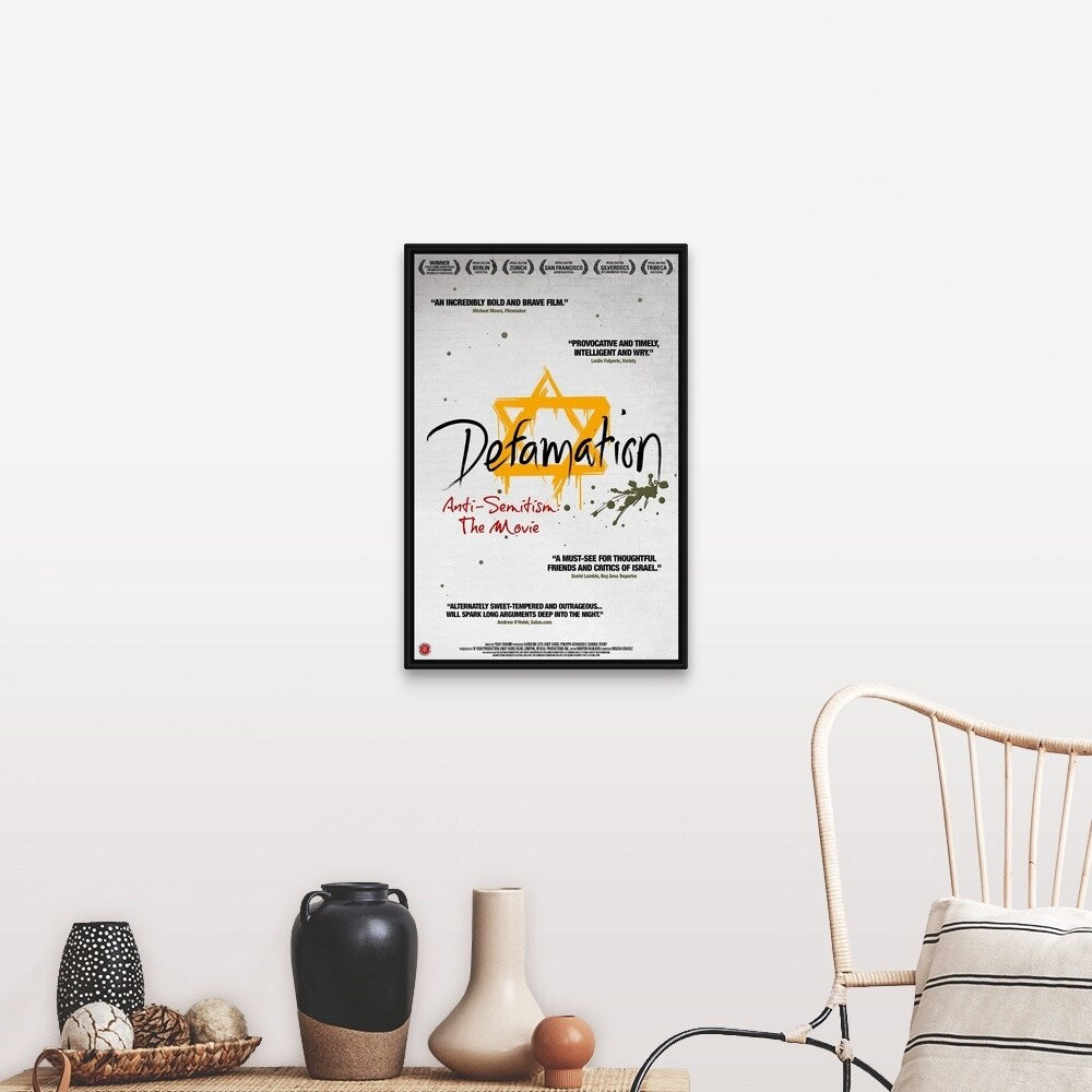 "Defamation - Movie Poster" Black Float Frame Canvas Art