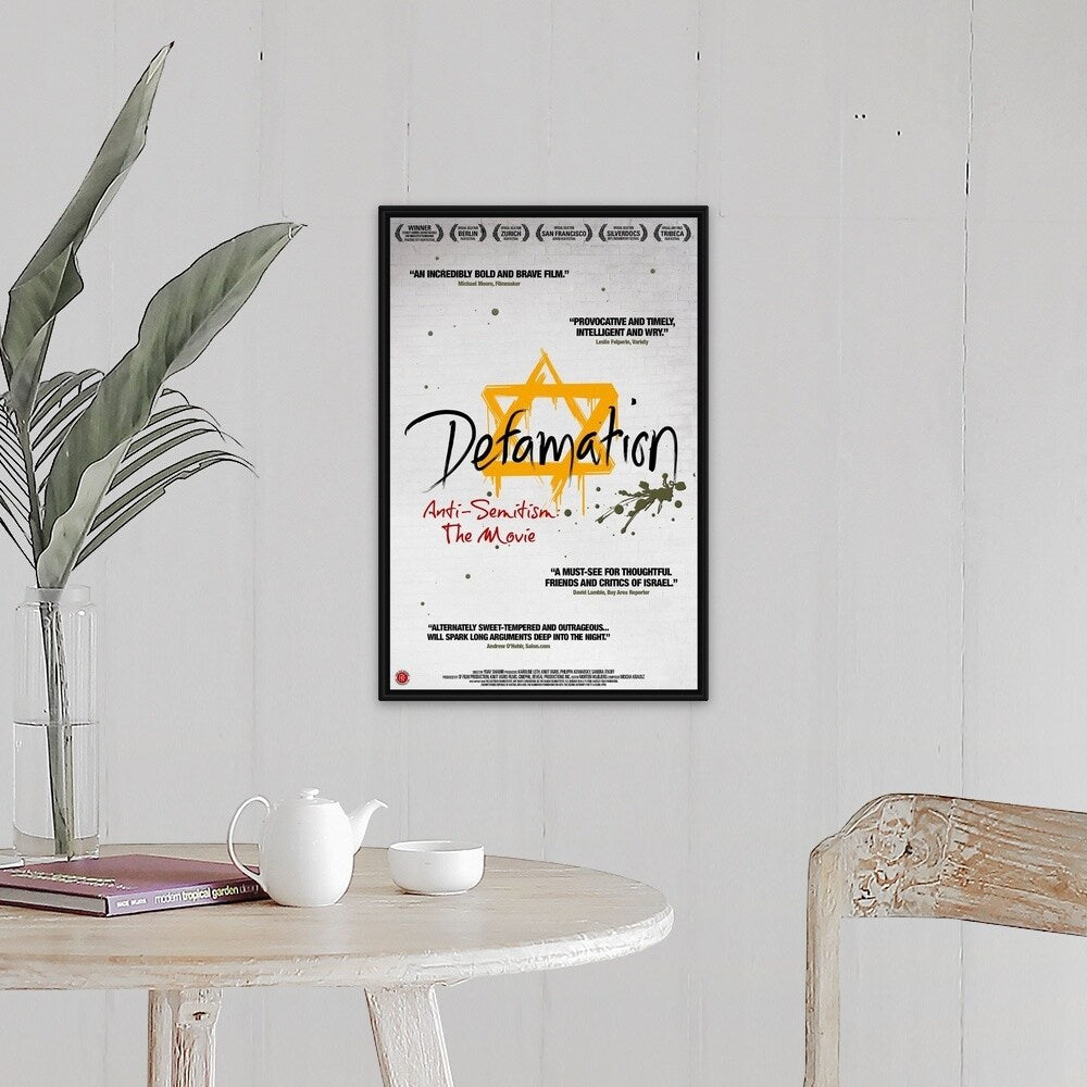 "Defamation - Movie Poster" Black Float Frame Canvas Art