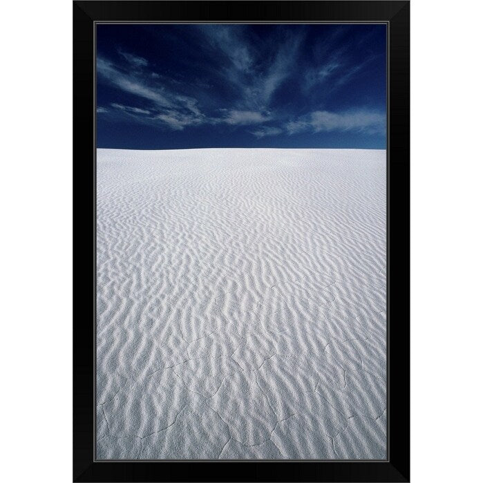 "Dunes in White Sands National Monument, New Mexico" Black Framed Print