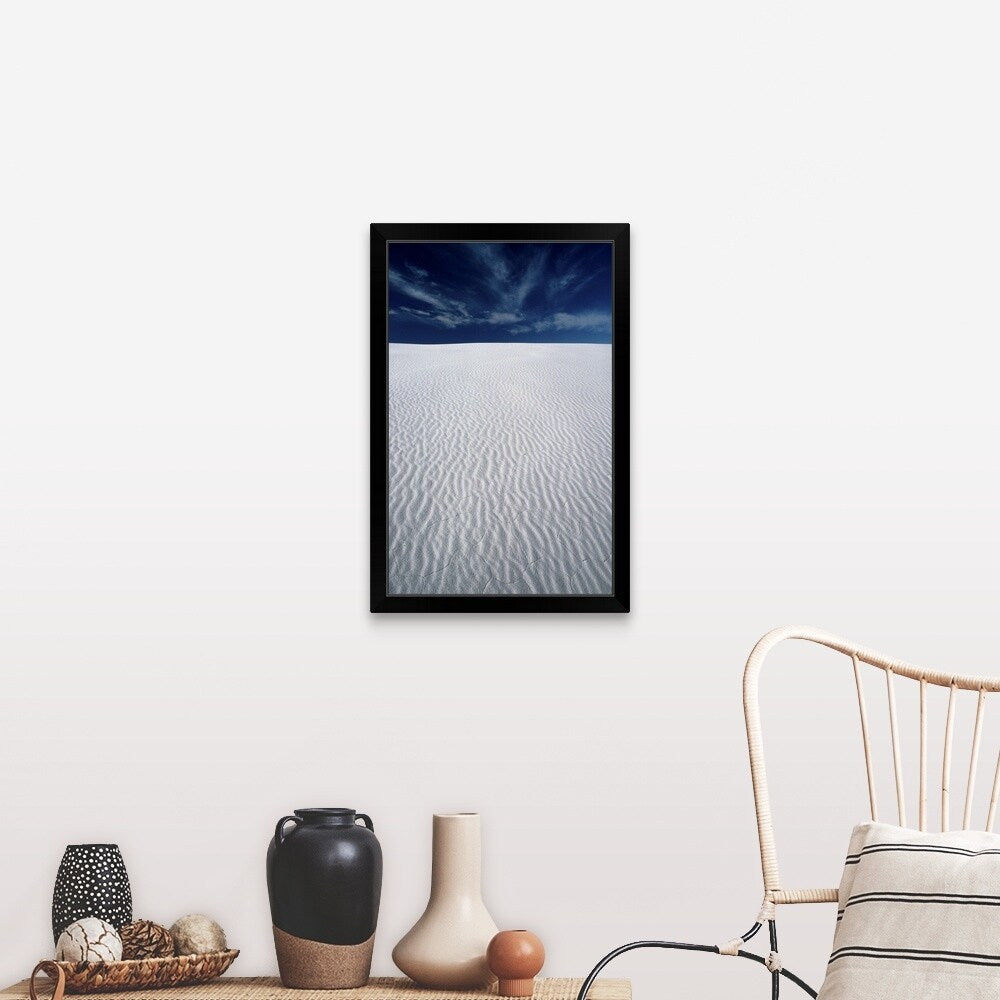 "Dunes in White Sands National Monument, New Mexico" Black Framed Print