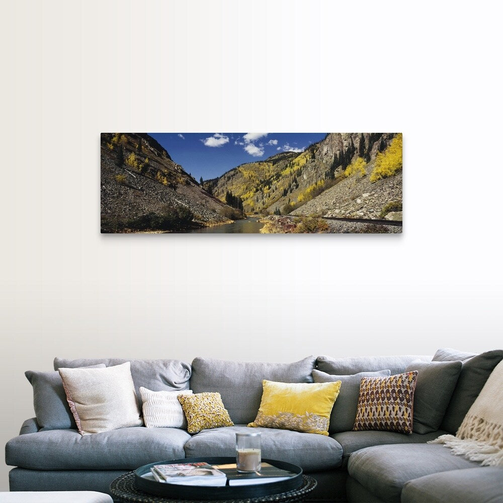 "Durango & Silverton Narrow Gauge Railroad CO" Canvas Wall Art
