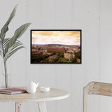 "Edinburgh, Scotland" Black Float Frame Canvas Art