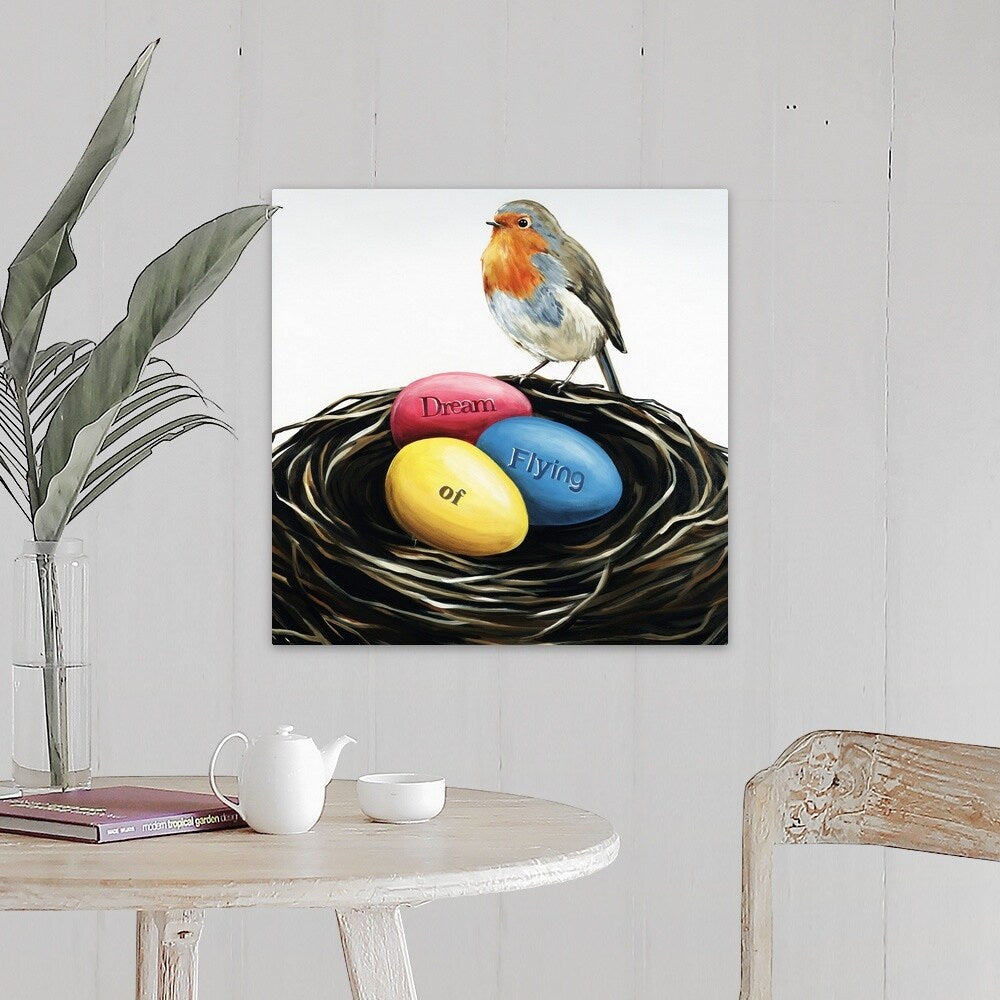 "Egg Before The Bird" Canvas Wall Art