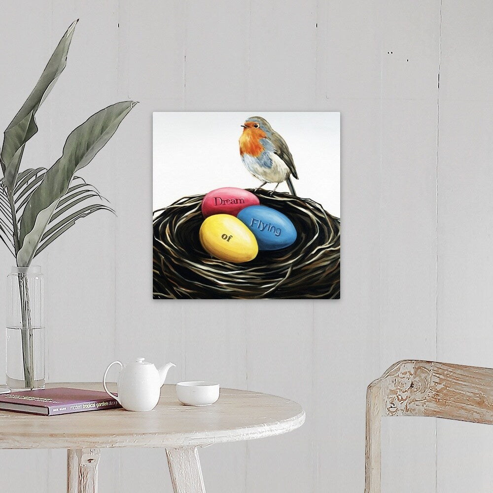 "Egg Before The Bird" Canvas Wall Art